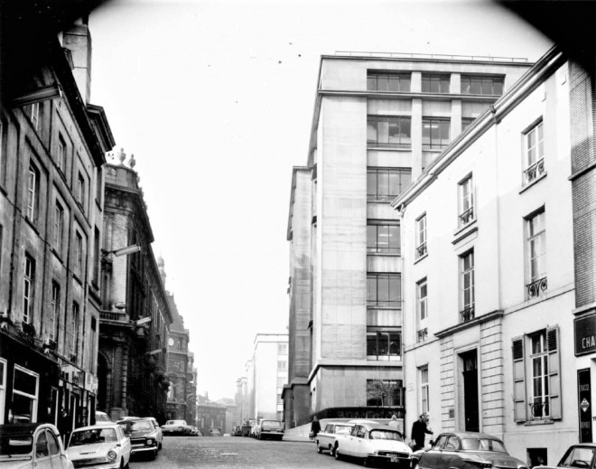 Rue de Louvain 1965 CCP et SNCB Directie.jpg