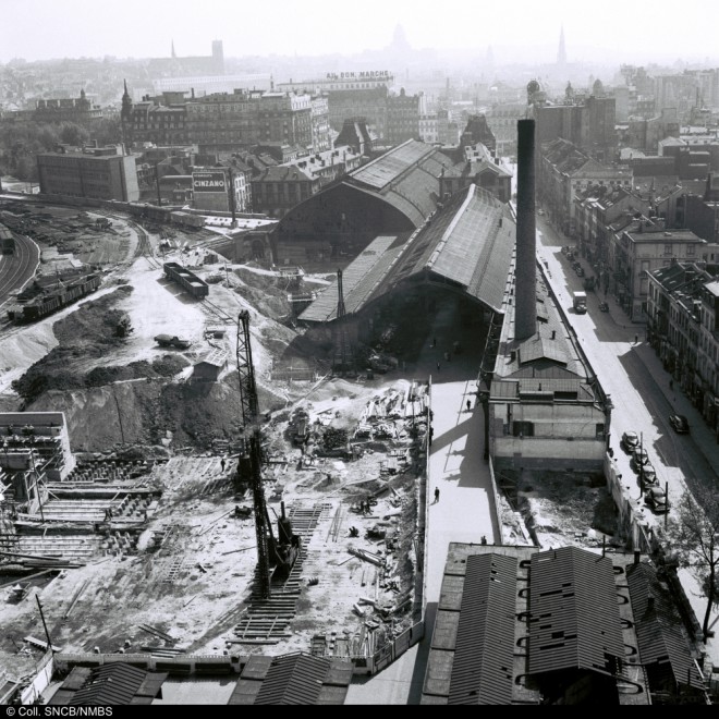 Gare du Nord - Rue du Progrès vu de la tour de l'horloge - 1952.jpg